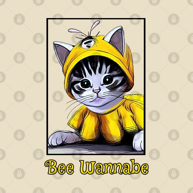 Bee Wannabe Funny Cute Cat Bee Costum by Mr.PopArts