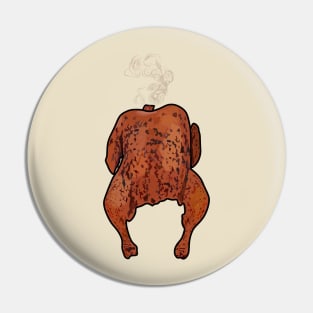 Roast chicken cartoon illustration Pin