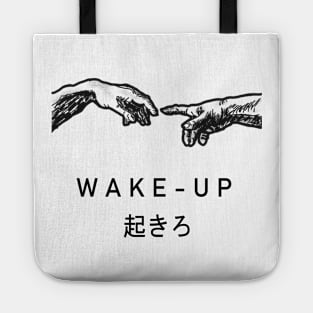 Wake Up - Aesthetic Gods Touching Arts Painting Hand Sketched Tote