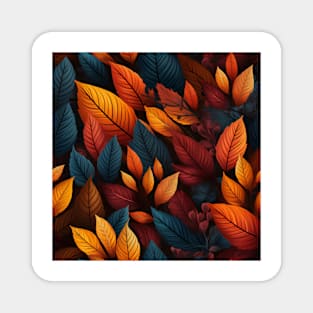 Autumn Leaves Seamless Pattern Magnet