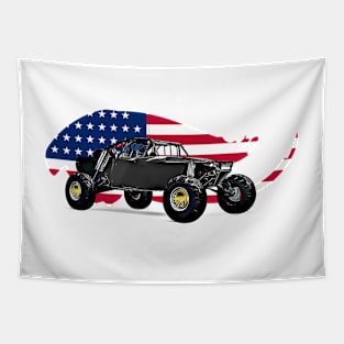 Baja Buggy USA Print Tapestry