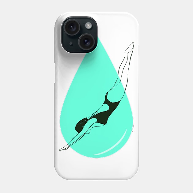 SURREAL SWIMMER Phone Case by tizicav