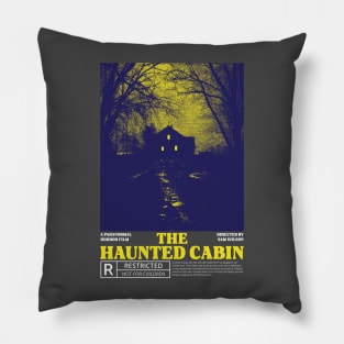Haunted Cabin in the Woods Spooky Pillow