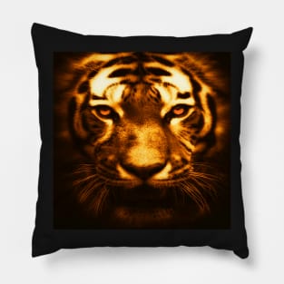 Striking Beautiful Tiger Stare, Vibrant Graphic Art of Tiger face available on many products Pillow