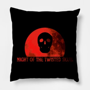 night of the twisted skulls (crimson blood) Pillow