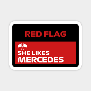 F1 Red Flag Graphic Magnet