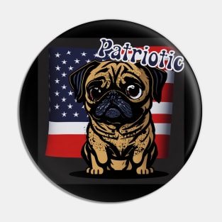 pug 4th of july Pin