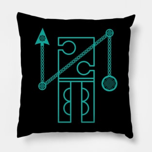 Pictish Rectangular Motif and Z Rod Pillow