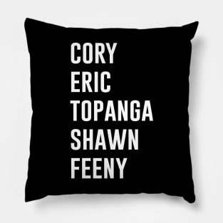 Boy Meets World Names Pillow