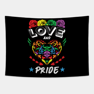 Love and Pride Heart and Roses 2022 Tapestry