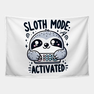 Whimsical 'Sloth Mode Activated' design Tapestry