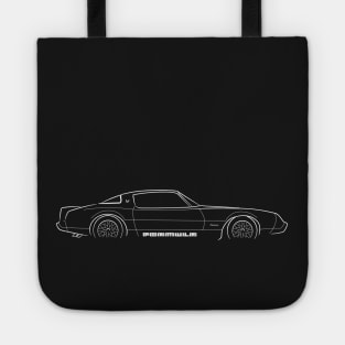 Pontiac Firebird Formula - profile stencil, white Tote