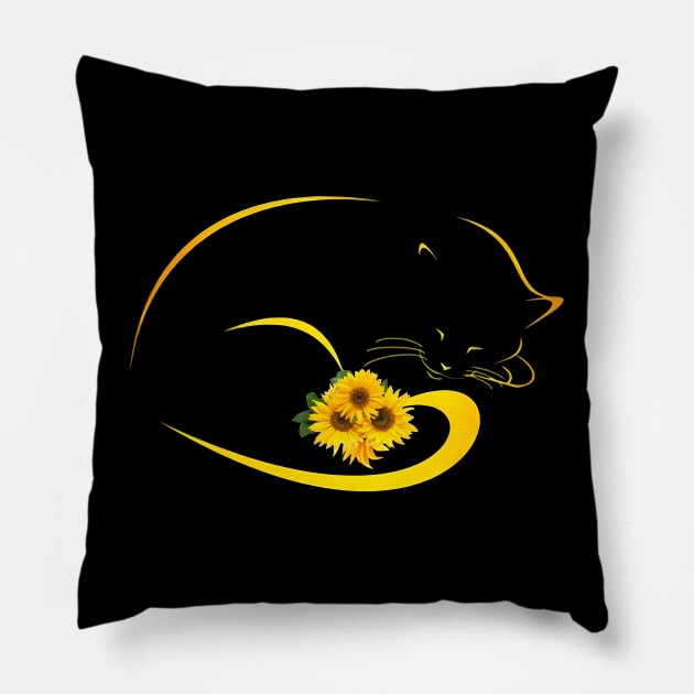 Cat You Are My Sunshine Pillow by bonsauba