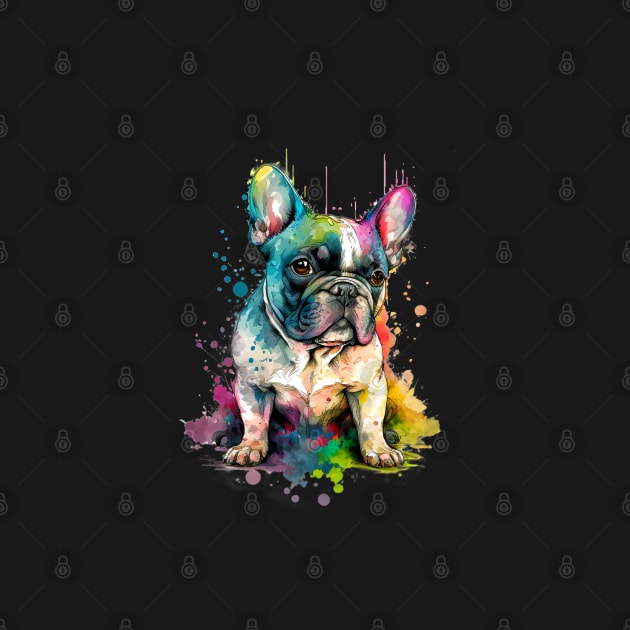 French Bulldog Puppy Frenchy doggy dog by Buff Geeks Art