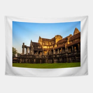 Southwest Corner, Angkor Wat at Dawn Tapestry