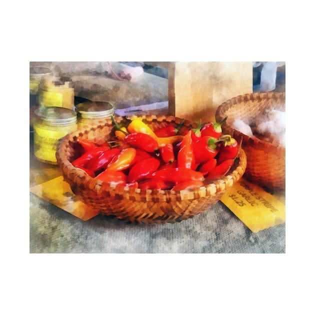 Food - Hot Peppers in Farmers Market by SusanSavad