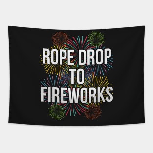 Rope Drop To Fireworks Theme Park Tapestry