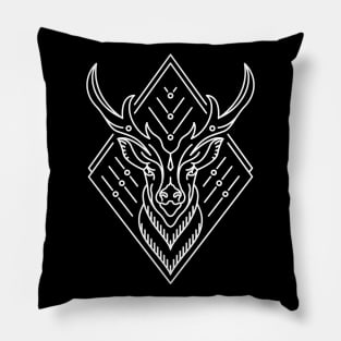 King of Deer (White) Pillow