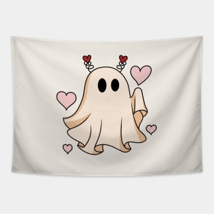 Ghost Retro Valentines Day Tapestry