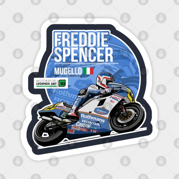 Freddie Spencer - 1985 Mugello Magnet by EvanDeCiren