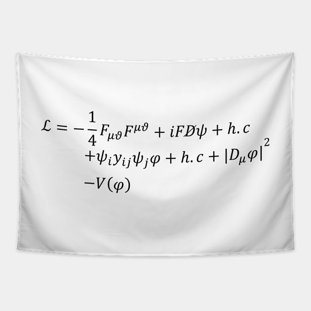 Standard Model Of Particle Physics Lagrangian, Lagrangian of the universe Tapestry by ScienceCorner