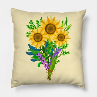 Sunflower Bouquet Pillow