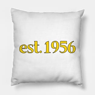 Est. 1956 Cartoonish Retro Birthday Pillow