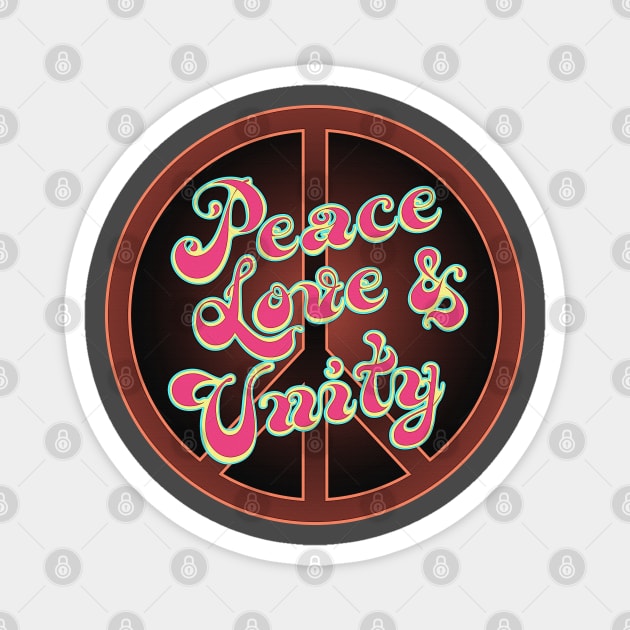 Peace Love & Unity Magnet by Ari