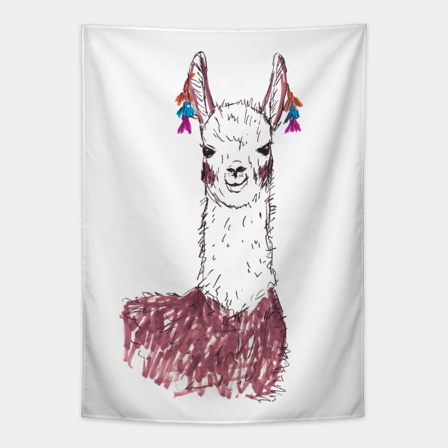Llama Llama Tapestry TeePublic
