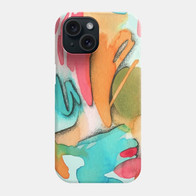 Abstract Watercolor Art Phone Case by Seven Trees Design