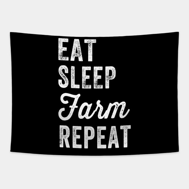 Eat sleep farm repeat Tapestry by captainmood