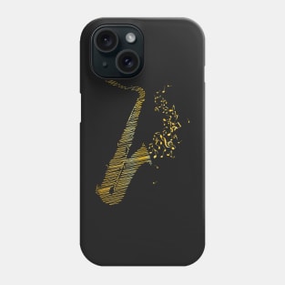 Creative Saxophone Art - Yellow Mix Phone Case