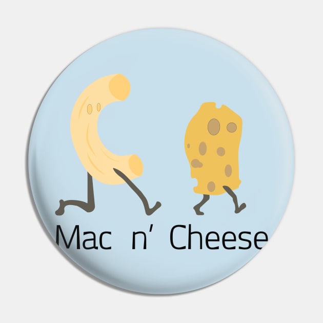 Funny Mac N Cheese Design Pin by almostbrand