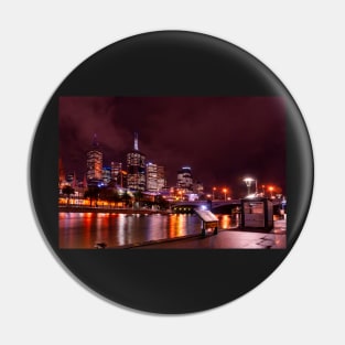 Melbourne City at Night Pin