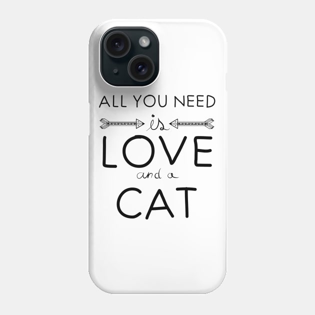 All you need is love : Cat Phone Case by PolygoneMaste