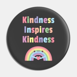 Cute Rainbow And Heart Kindness Inspires Kindness Quote Pin