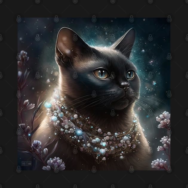 Burmese Cat Art by Enchanted Reverie