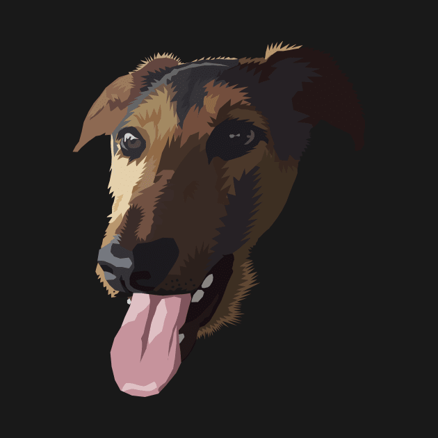 German shepherd by vectormutt