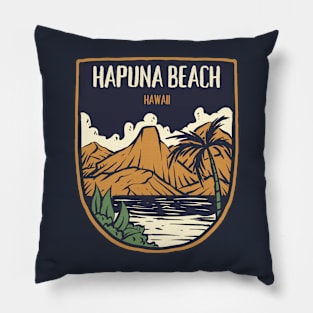 Hapuna Beach Hawaii Pillow