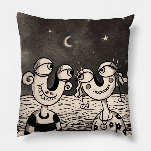 Madly In Love Pillow by Hoda Hefzy 