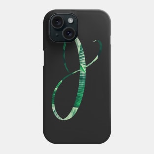 J initial cursive Phone Case