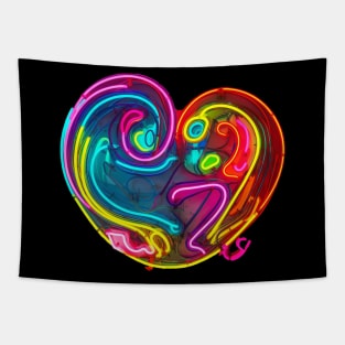 Neon Love Tapestry