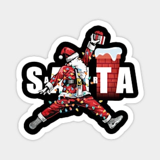 Mens Air Santa Christmas Magnet