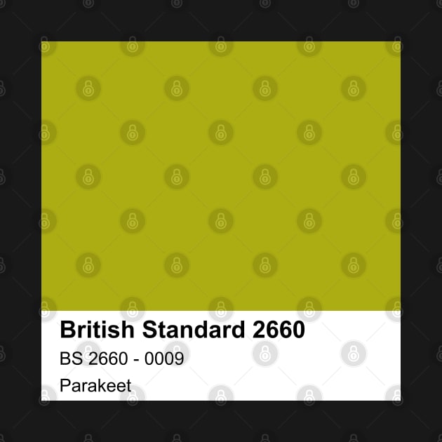 Parakeet Green British Standard 0009 Colour Swatch by mwcannon