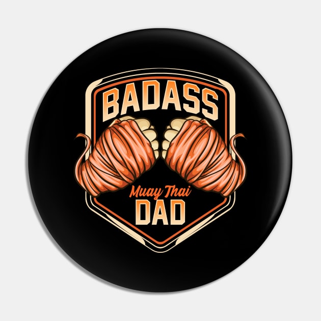 Badass Muay Thai Dad Mixed Martial Arts MMA Father Pin by theperfectpresents