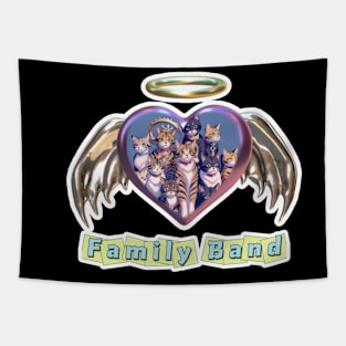 Cat Family Band Tapestry