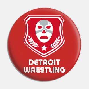 Detroit Wrestling "Rubber Puck Red" Pin