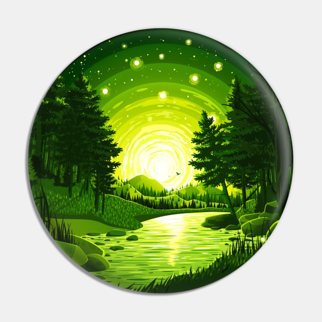 Golden Hour Pin by Prok_Art