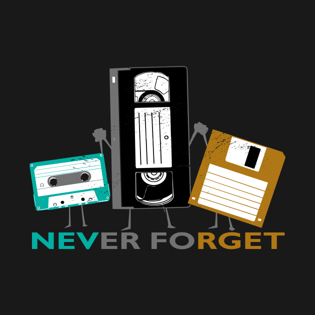 Never Forget Cassette Disks Audio Cassettes by Print-Dinner