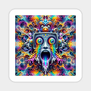 trippy psychedelic fractal madness Magnet